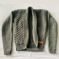 Handmade Olive Green Crochet Cardigan
